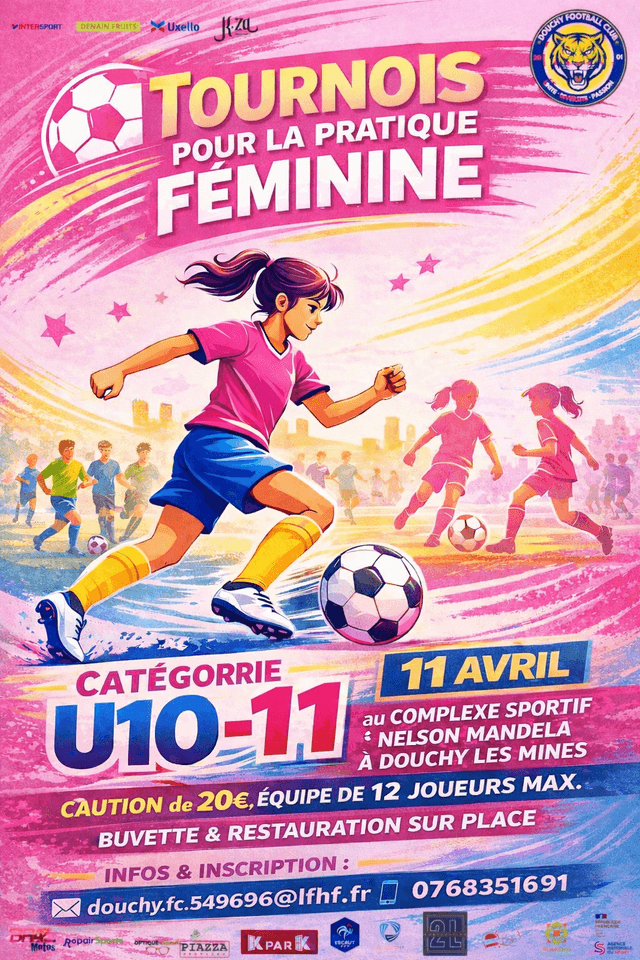 Affiche du tournoi organisé par DOUCHY F.C.