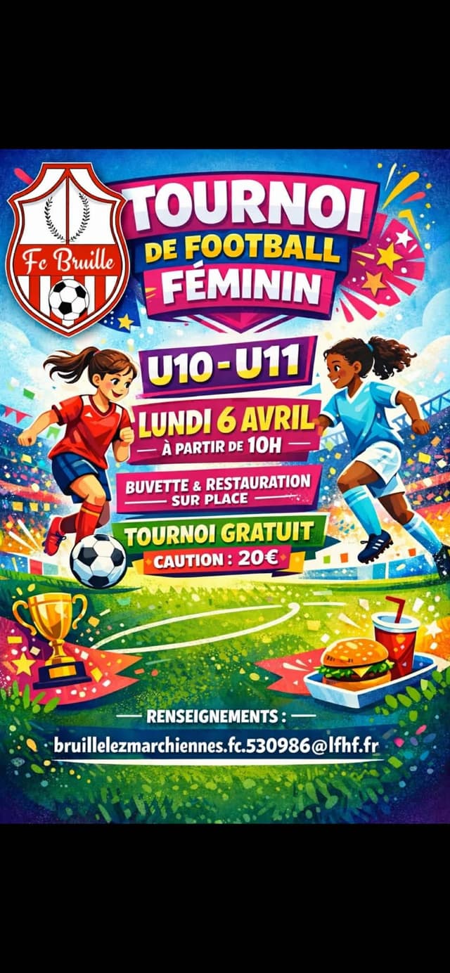 Affiche du tournoi organisé par F.C. BRUILLE LES MARCHIENNES