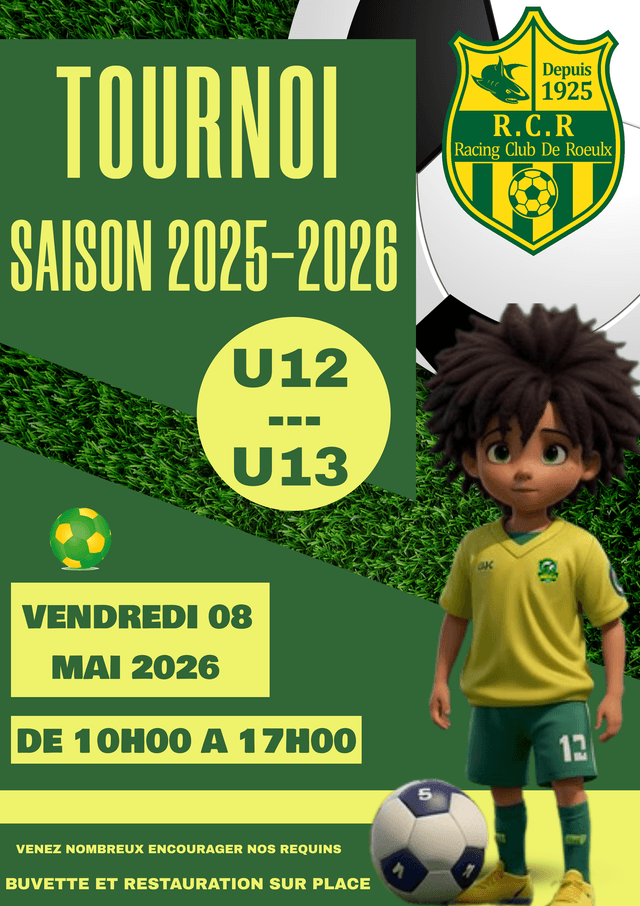 Affiche du tournoi organisé par R.C. ROEULX