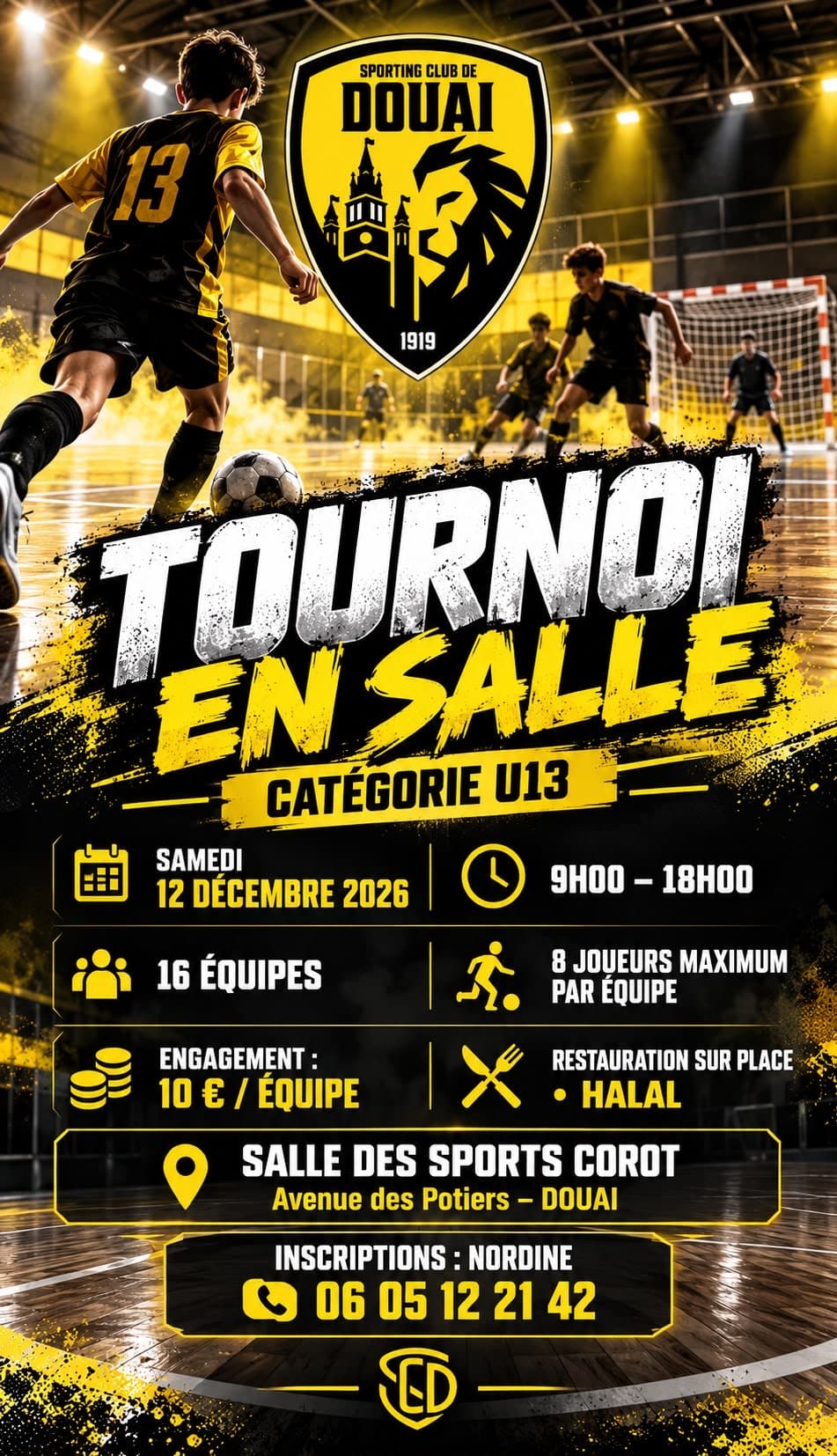 Affiche du tournoi organisé par S.C. DOUAI