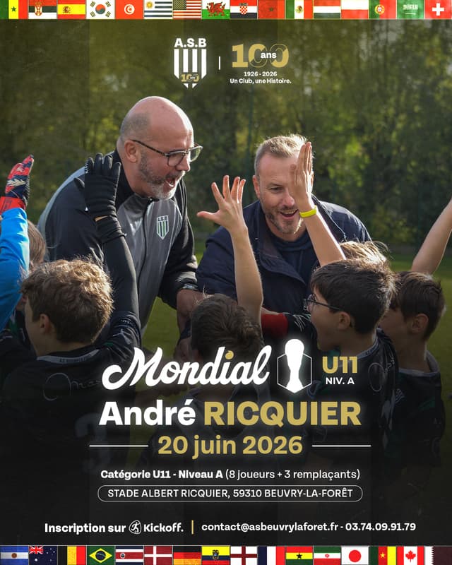 Affiche du tournoi organisé par A.S. BEUVRY LA FORET