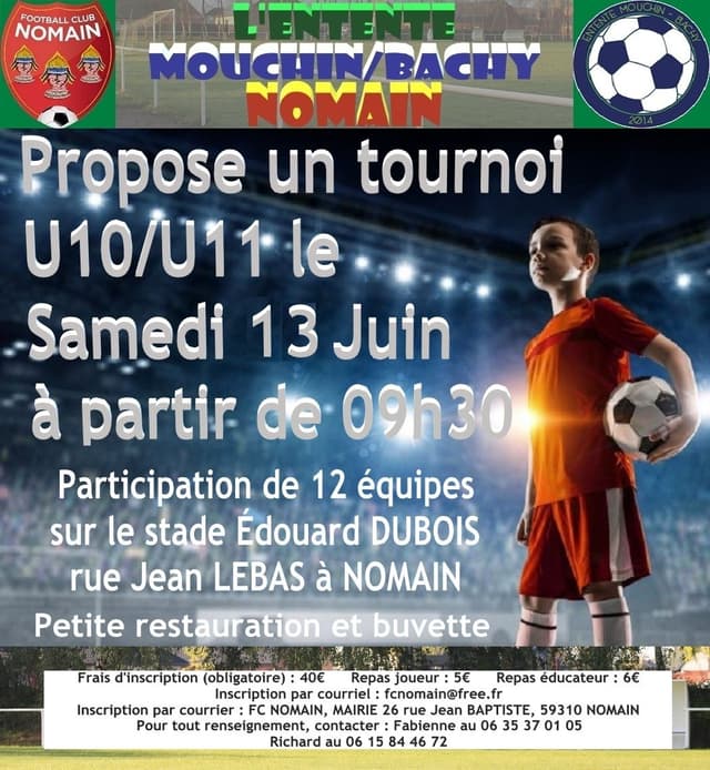 Affiche du tournoi organisé par F.C. NOMAIN