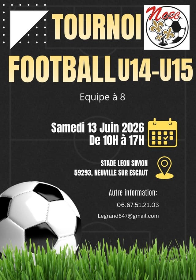 Affiche du tournoi organisé par NEUVILLE O.S.C.