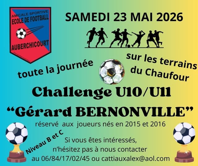 Affiche du tournoi organisé par AM. S. ECOLE DE FOOTBALL AUBERCHICOURT