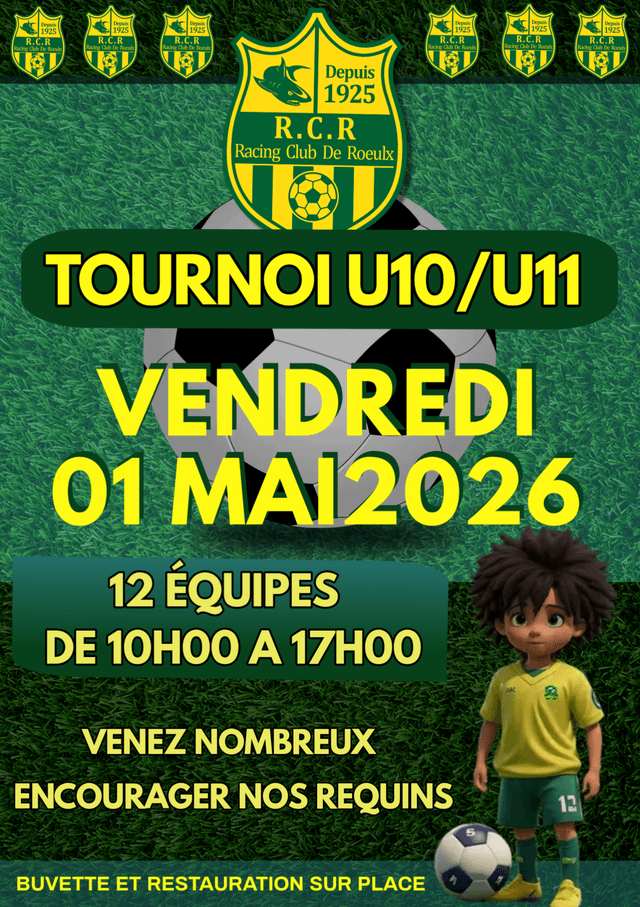 Affiche du tournoi organisé par R.C. ROEULX