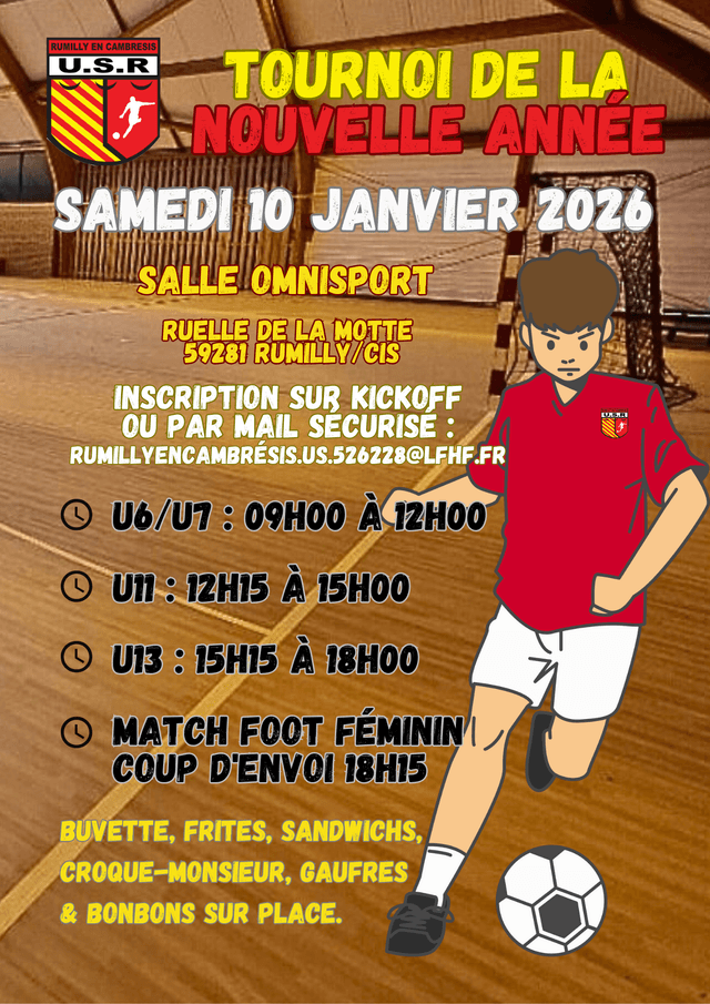 Affiche du tournoi organisé par U.S. RUMILLY EN CIS