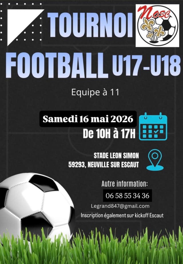 Affiche du tournoi organisé par NEUVILLE O.S.C.