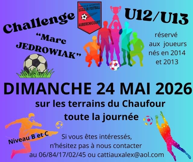 Affiche du tournoi organisé par AM. S. ECOLE DE FOOTBALL AUBERCHICOURT