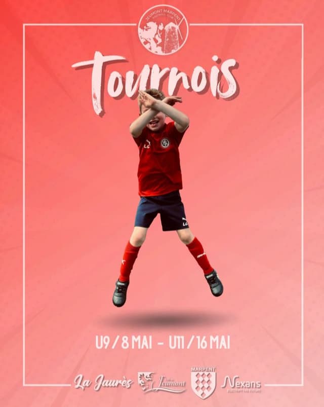 Affiche du tournoi organisé par JEUMONT MARPENT FOOTBALL CLUB