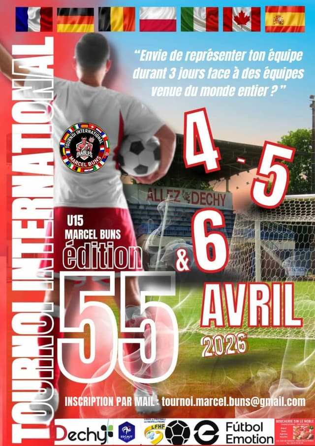 Affiche du tournoi organisé par DECHY SP.