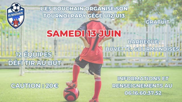 Affiche du tournoi organisé par ET.S. BOUCHAIN