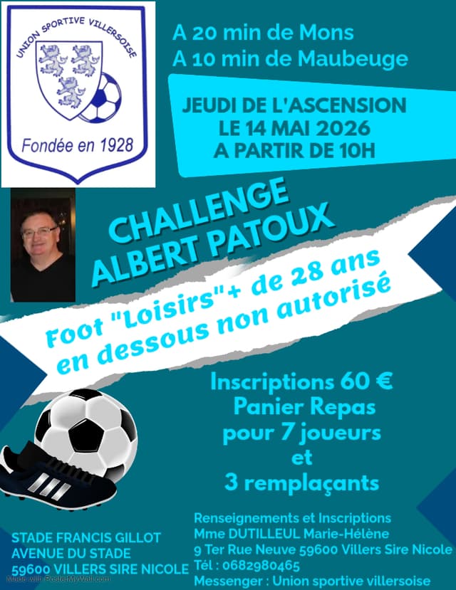 Affiche du tournoi organisé par U.S. VILLERS SIRE NICOLE