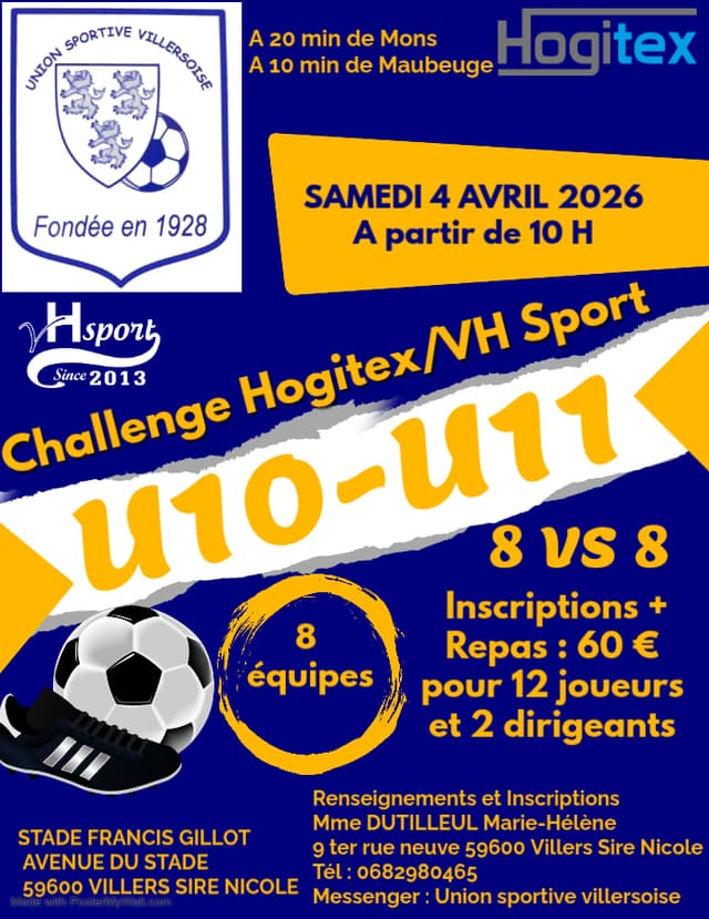 Affiche du tournoi organisé par U.S. VILLERS SIRE NICOLE