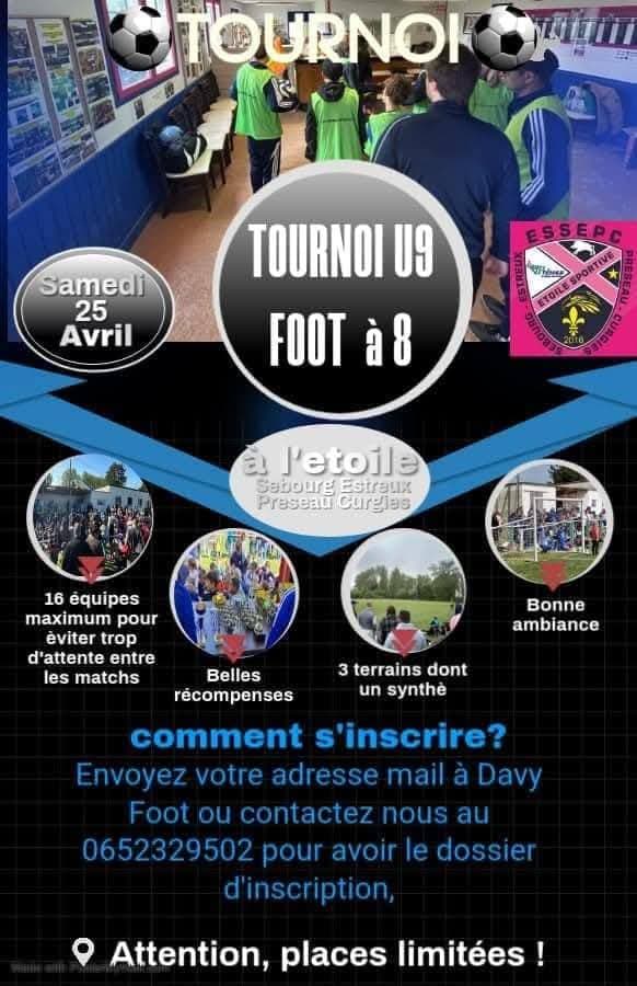 Affiche du tournoi organisé par ET. S. SEBOURG ESTREUX
