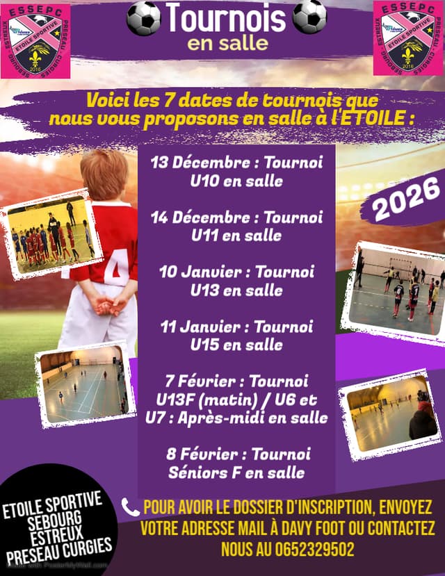 Affiche du tournoi organisé par ET. S. SEBOURG ESTREUX