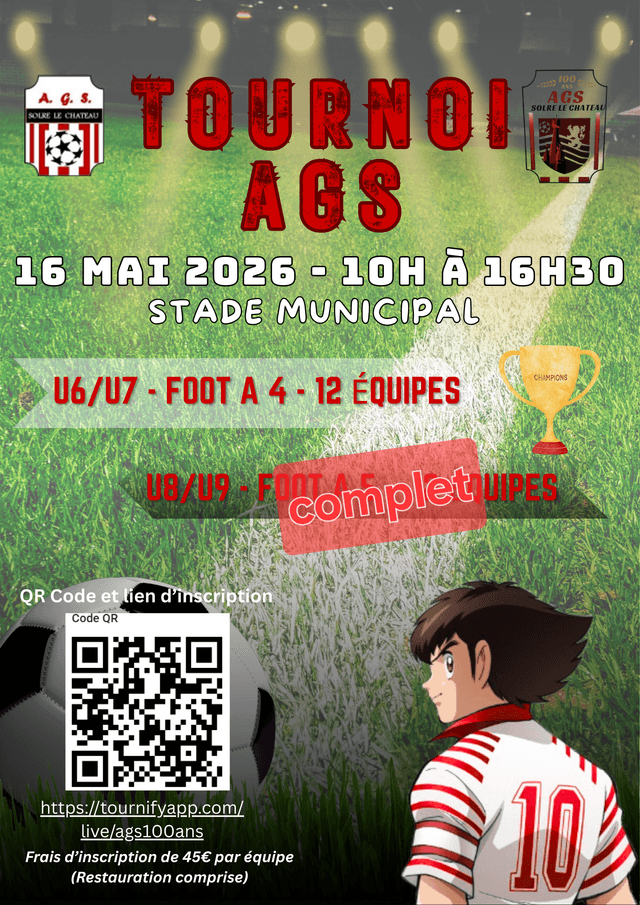 Affiche du tournoi organisé par AVT G. SOLRE LE CHATEAU
